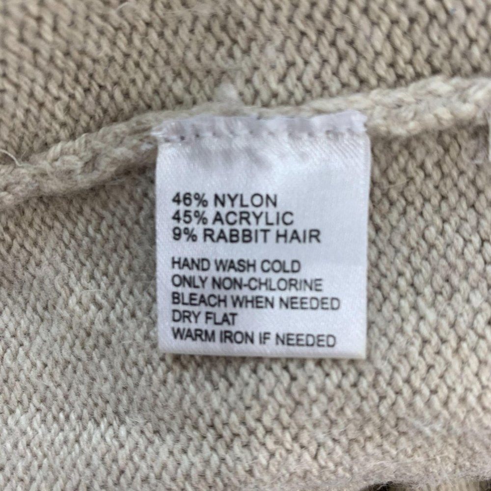 LOFT XS Wrap Cardigan Sweater Rabbit Hair Tie Ann - Picture 5 of 5